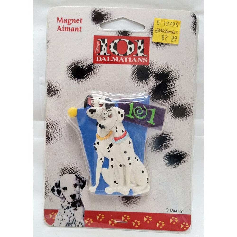 Disney 101 Dalmatians Ceramic Refrigerator Fridge Magnet Pongo Perdy #85-6151